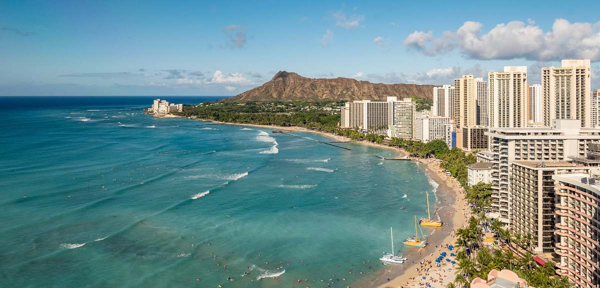water aerial photography of building near sea honolulu