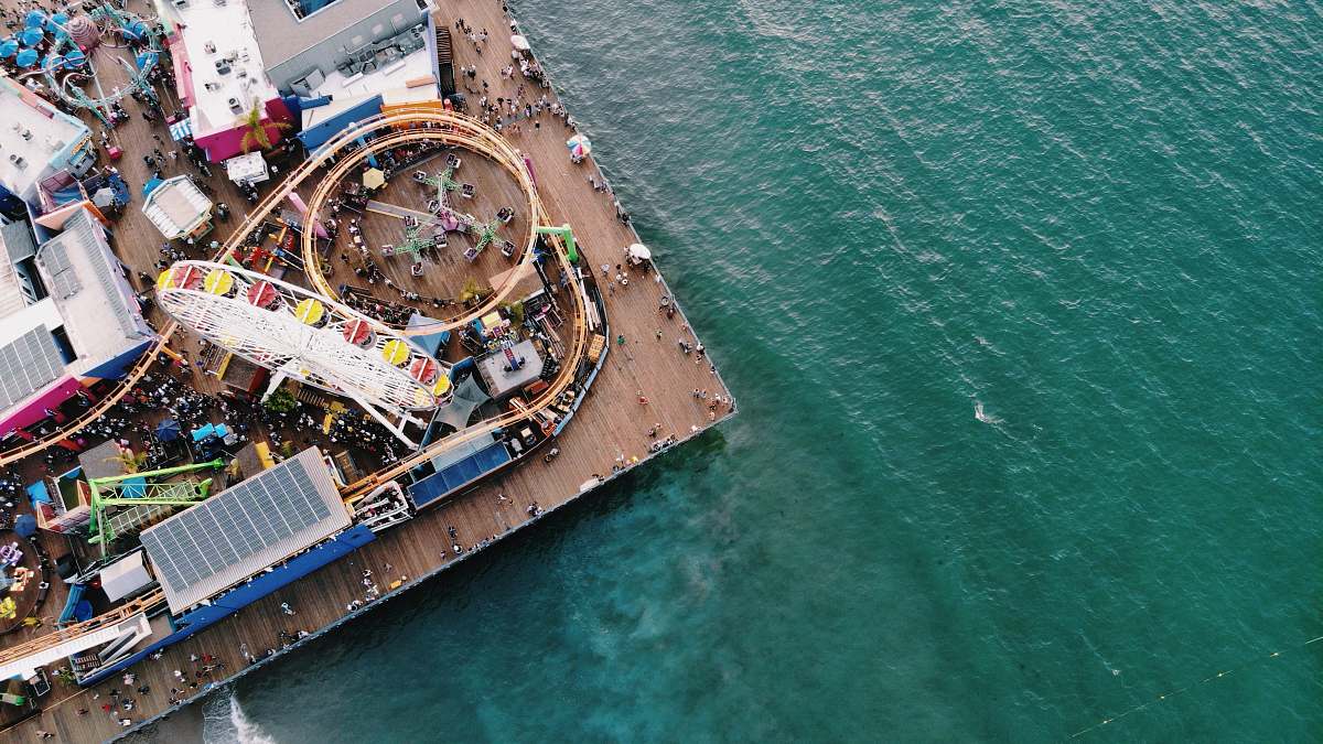 transportation bird's eye view of amusement park vehicle