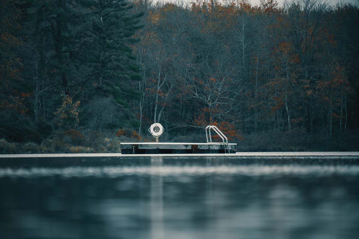 nature boat near body of water grey