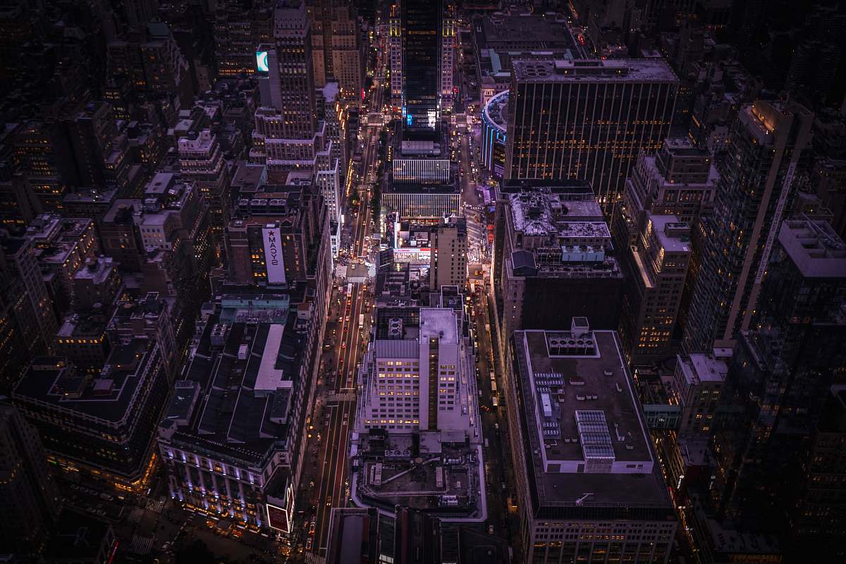 building aerial photography of city urban