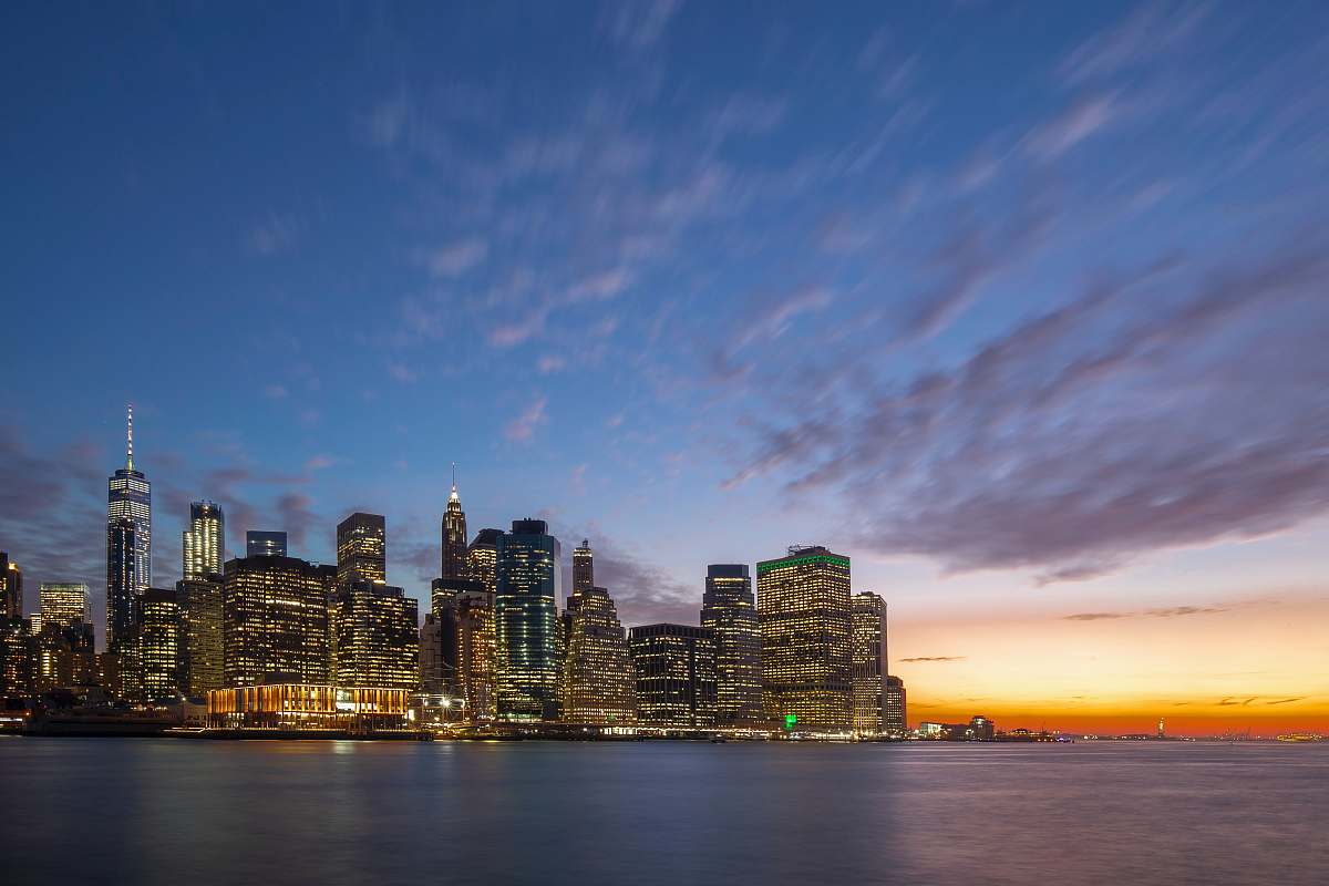urban cityscape during golden hour town