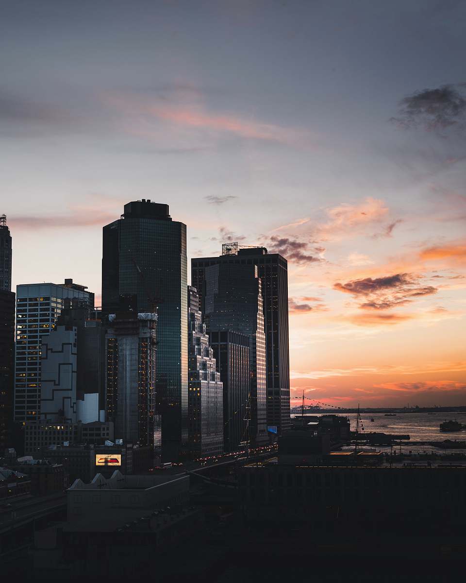 architecture photo of cityscape during golden hour skyscraper