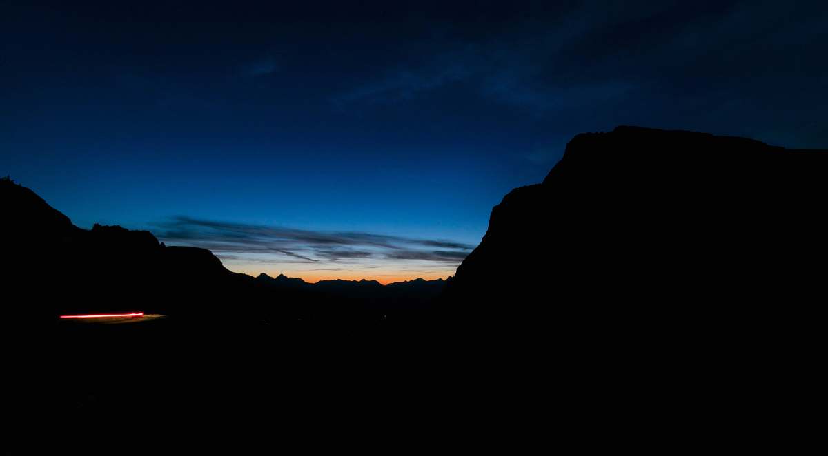 dusk high rise mountain during sunrise skyline