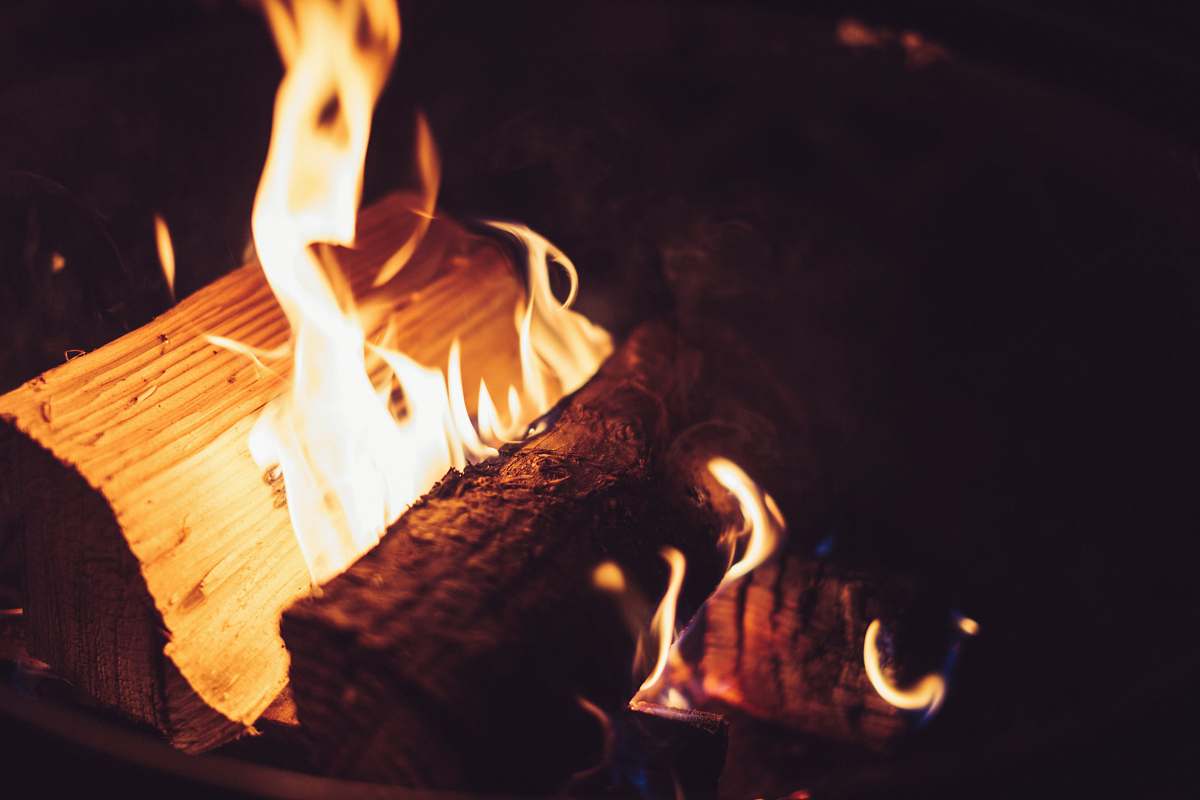 fire macro shot of bonfire sandy