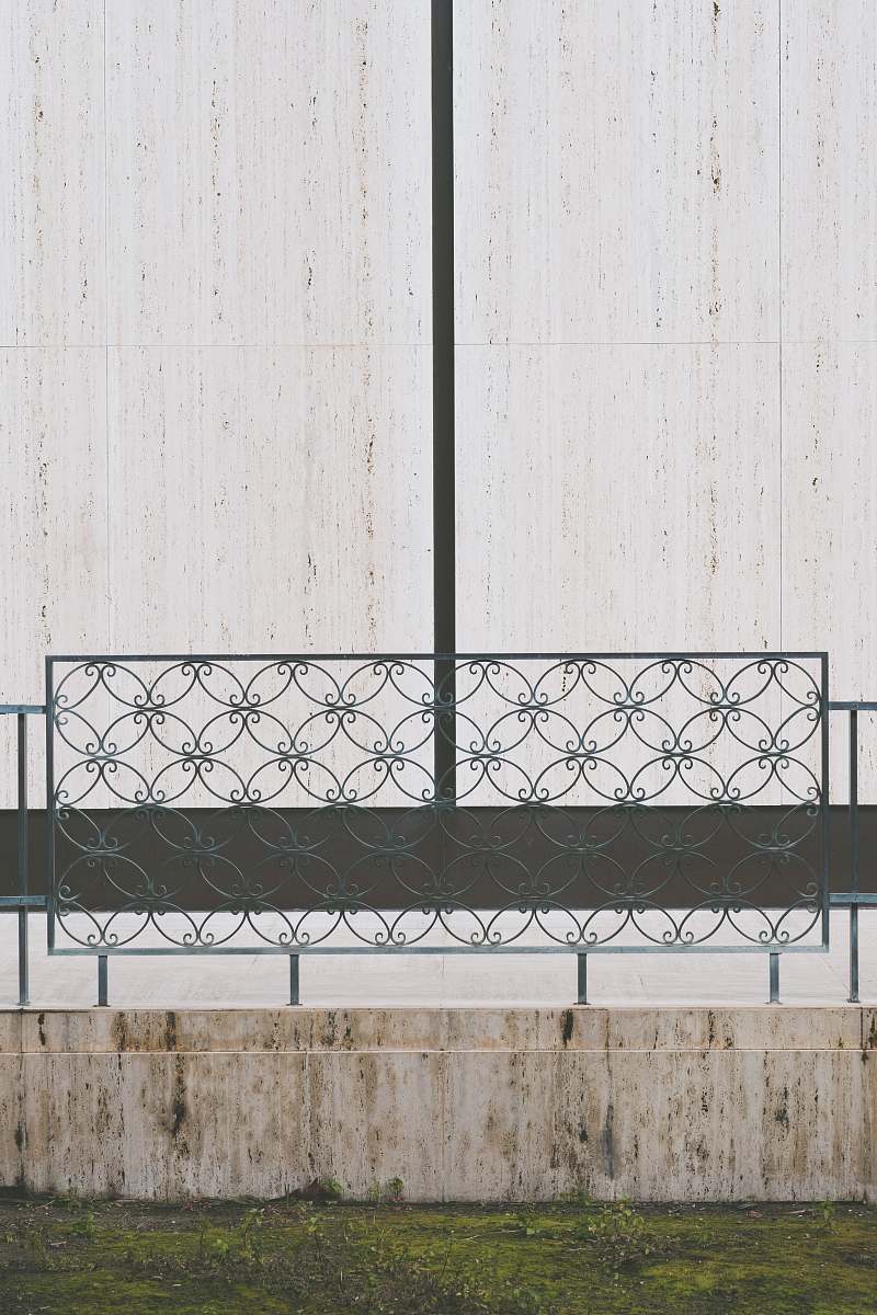 handrail gray steel frames banister