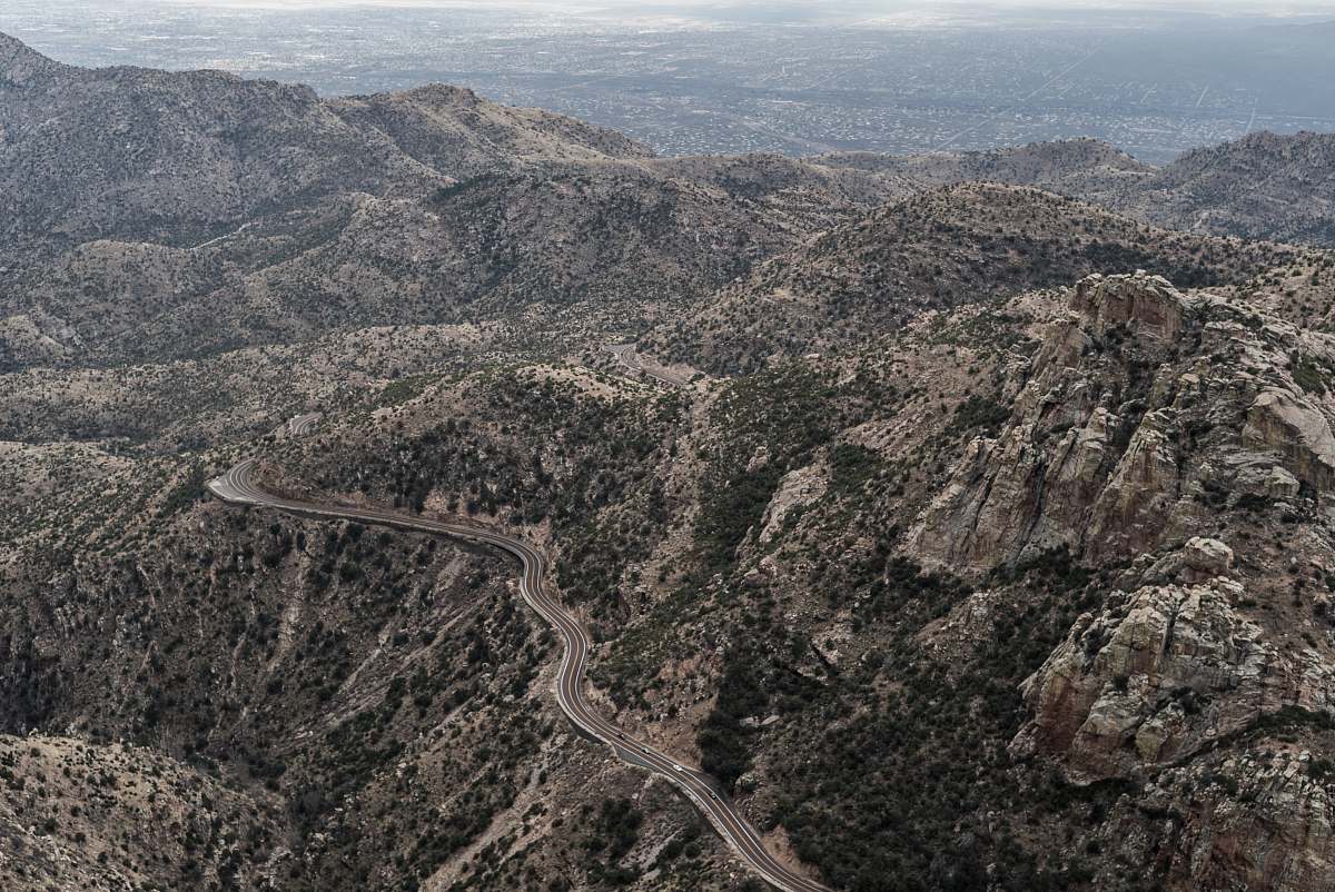 mountain road on mountain pass mountain range