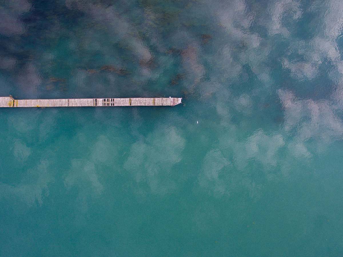 detroit top view of body of water michigan