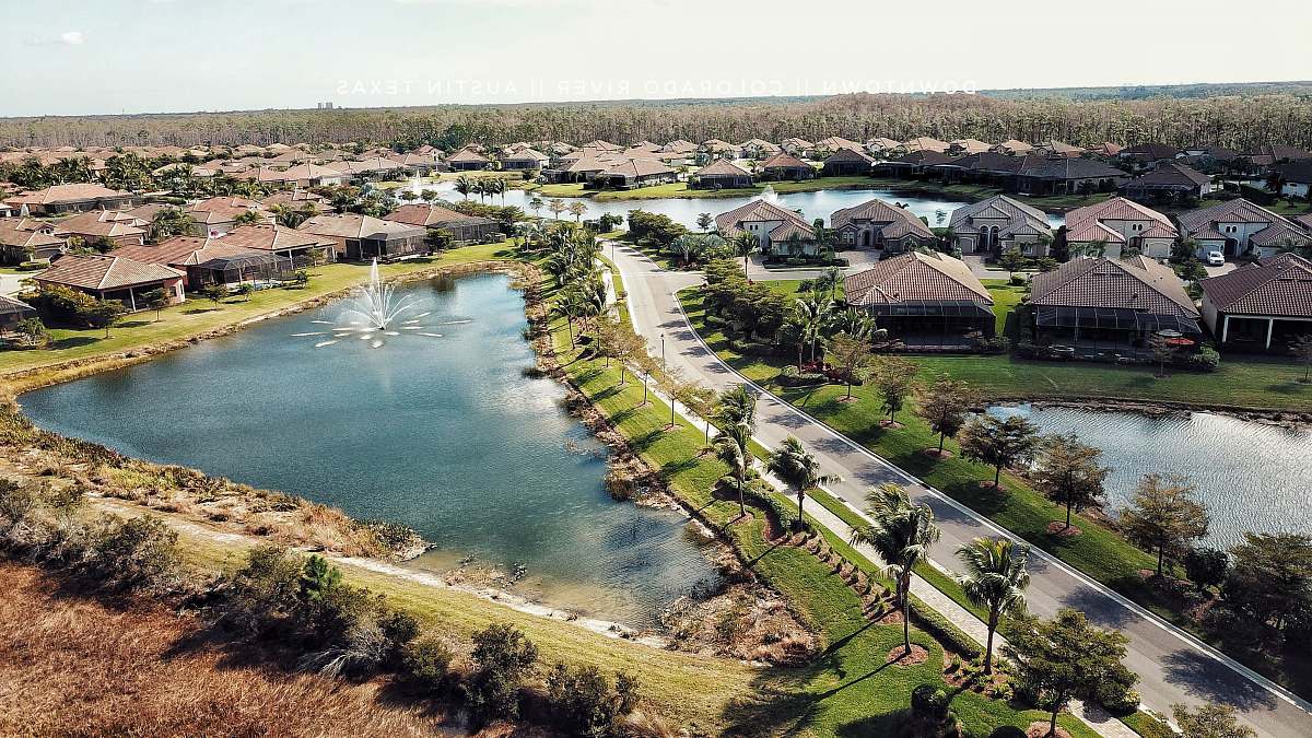 nature aerial photo of houses outdoors