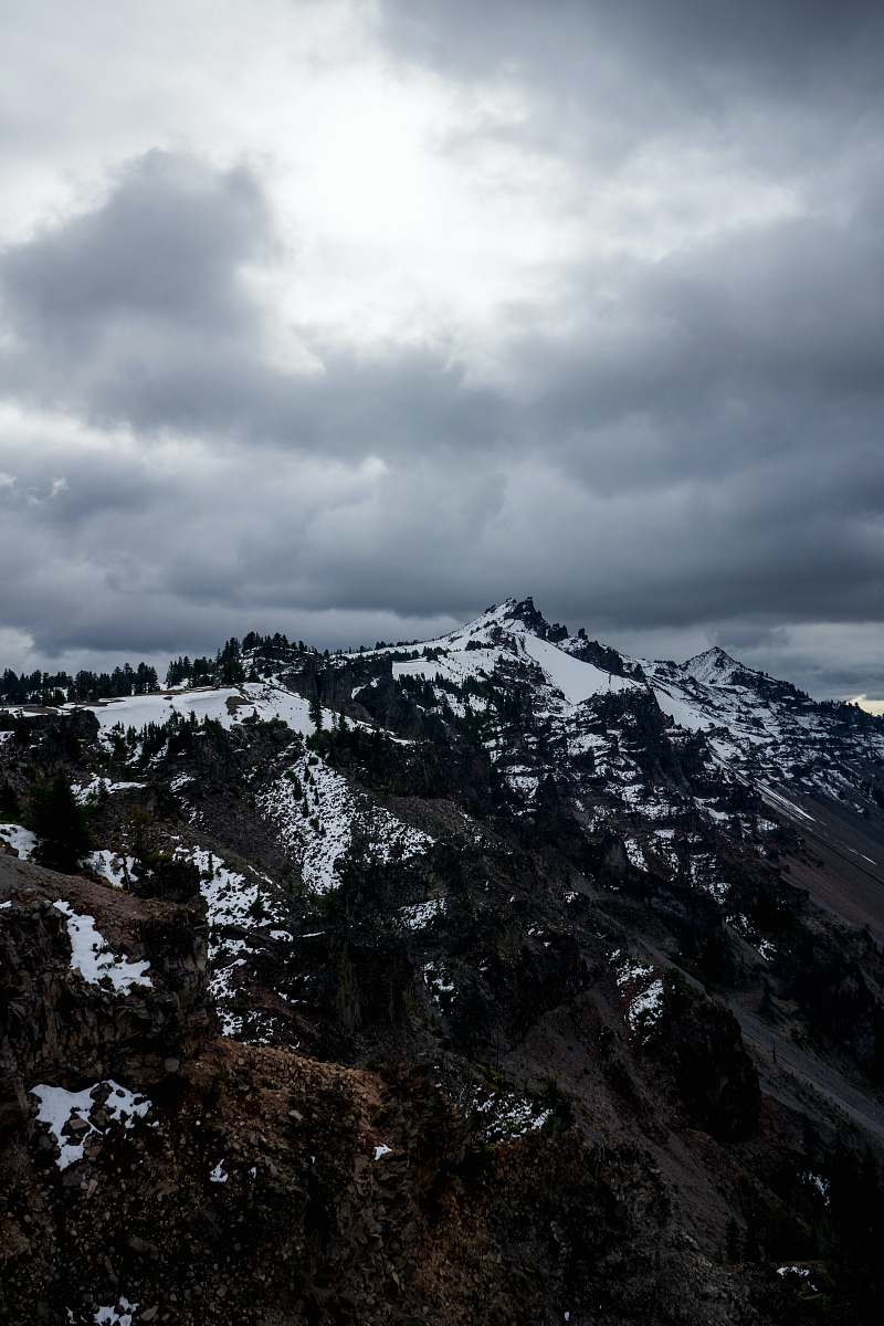 alps snow-covered mountain under cloudy sky nature