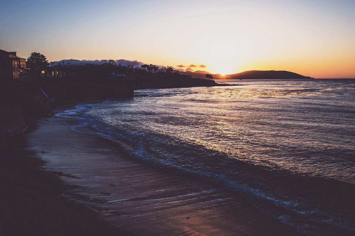 ocean golden hour photography of body of water sea