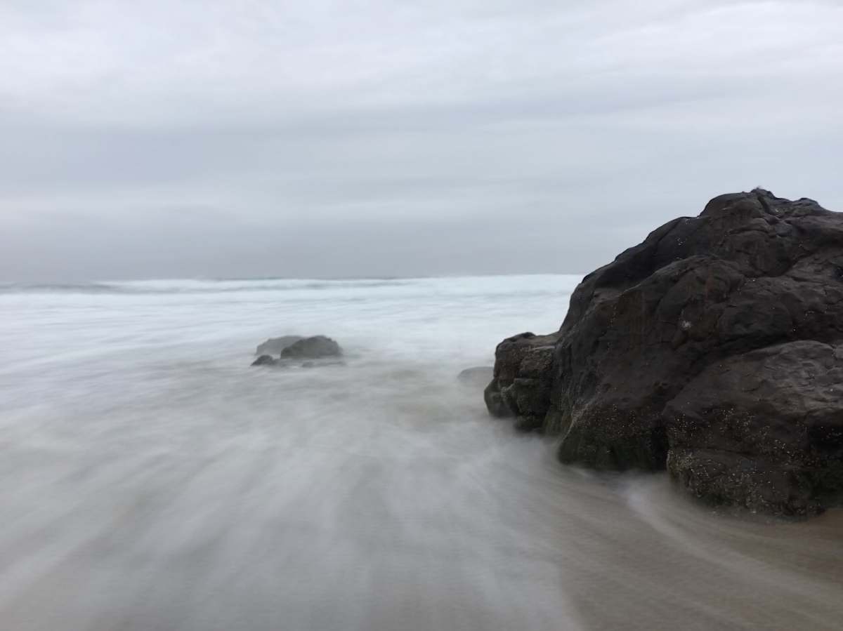 outdoors grey rock promontory