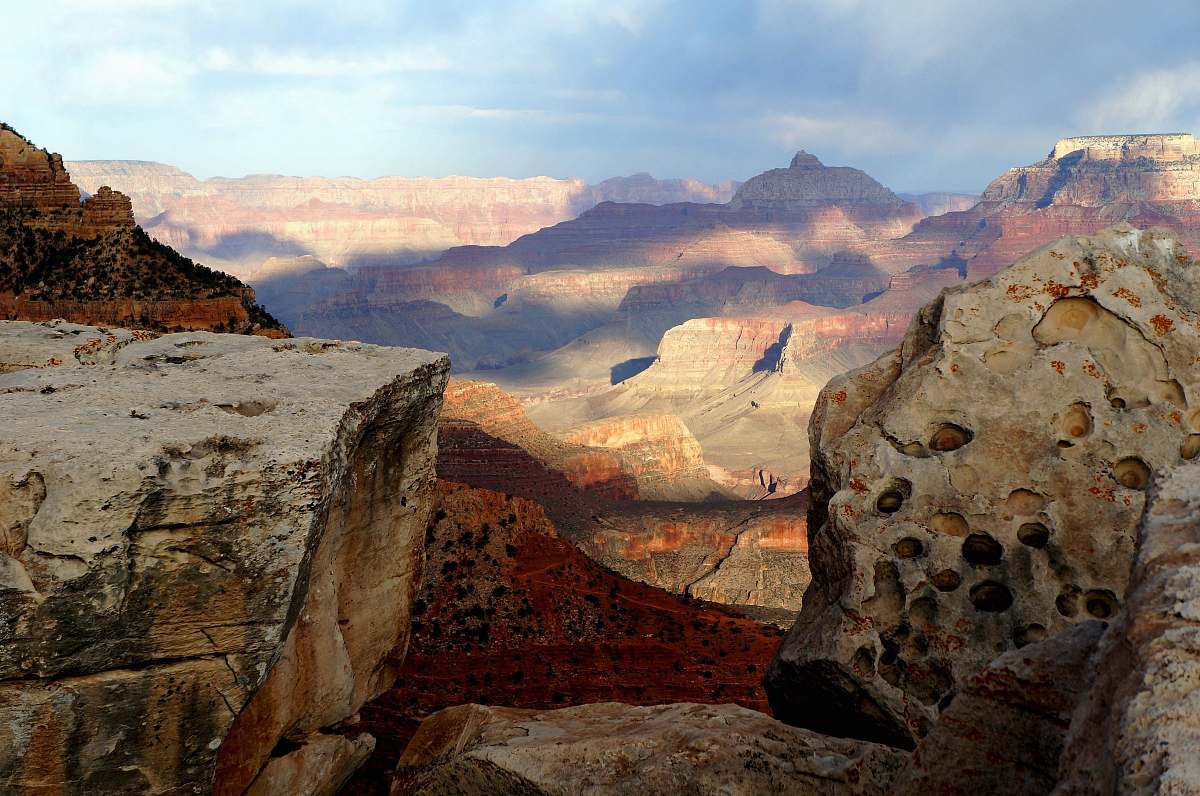 canyon rock mountains under blue sky valley