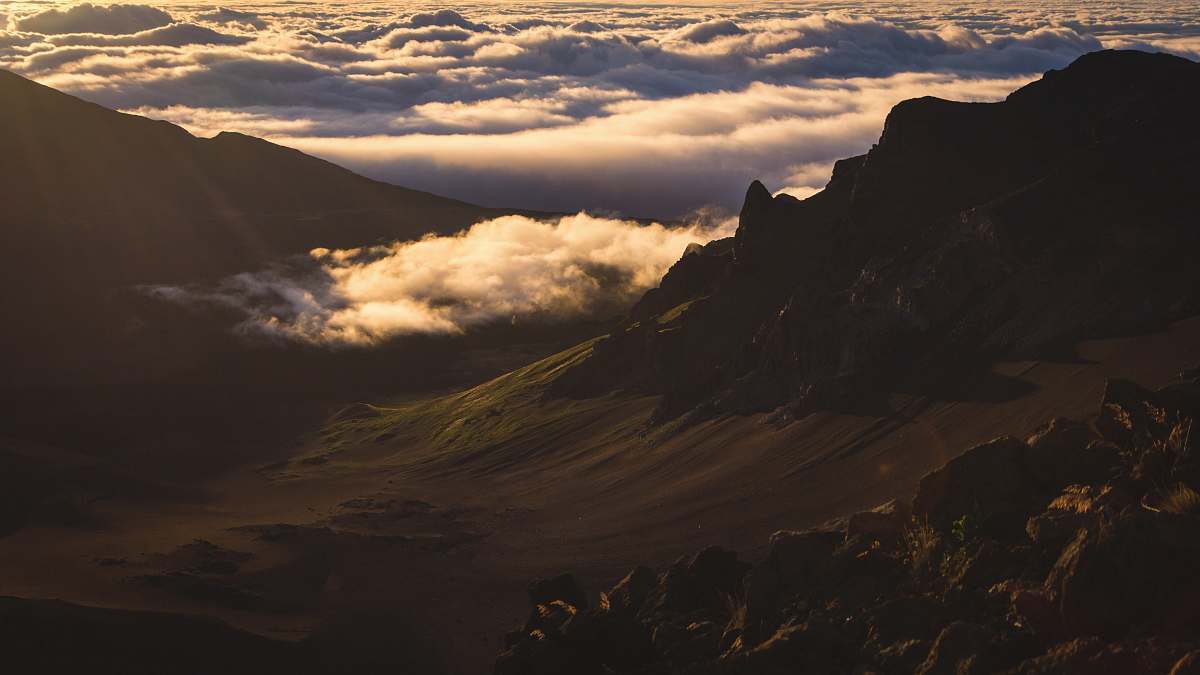 mountain white clouds across mountain mountain range