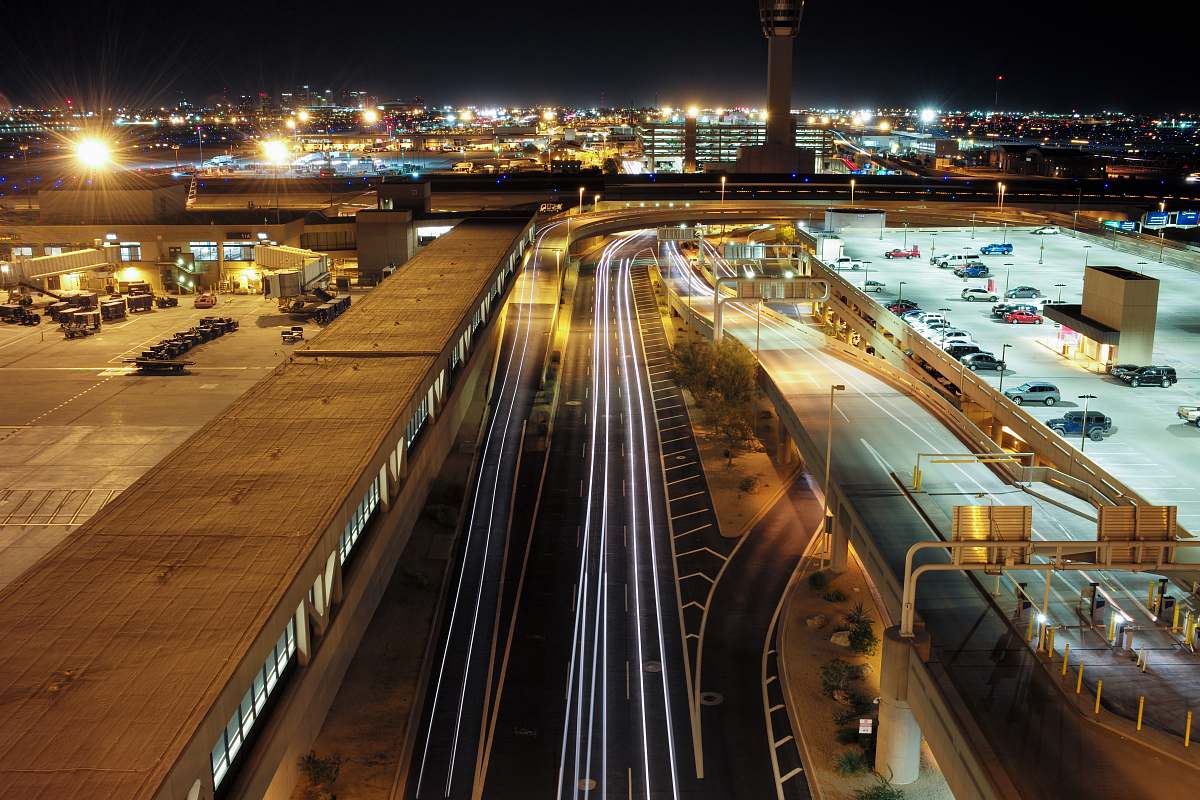 freeway long exposure photography of car lights road