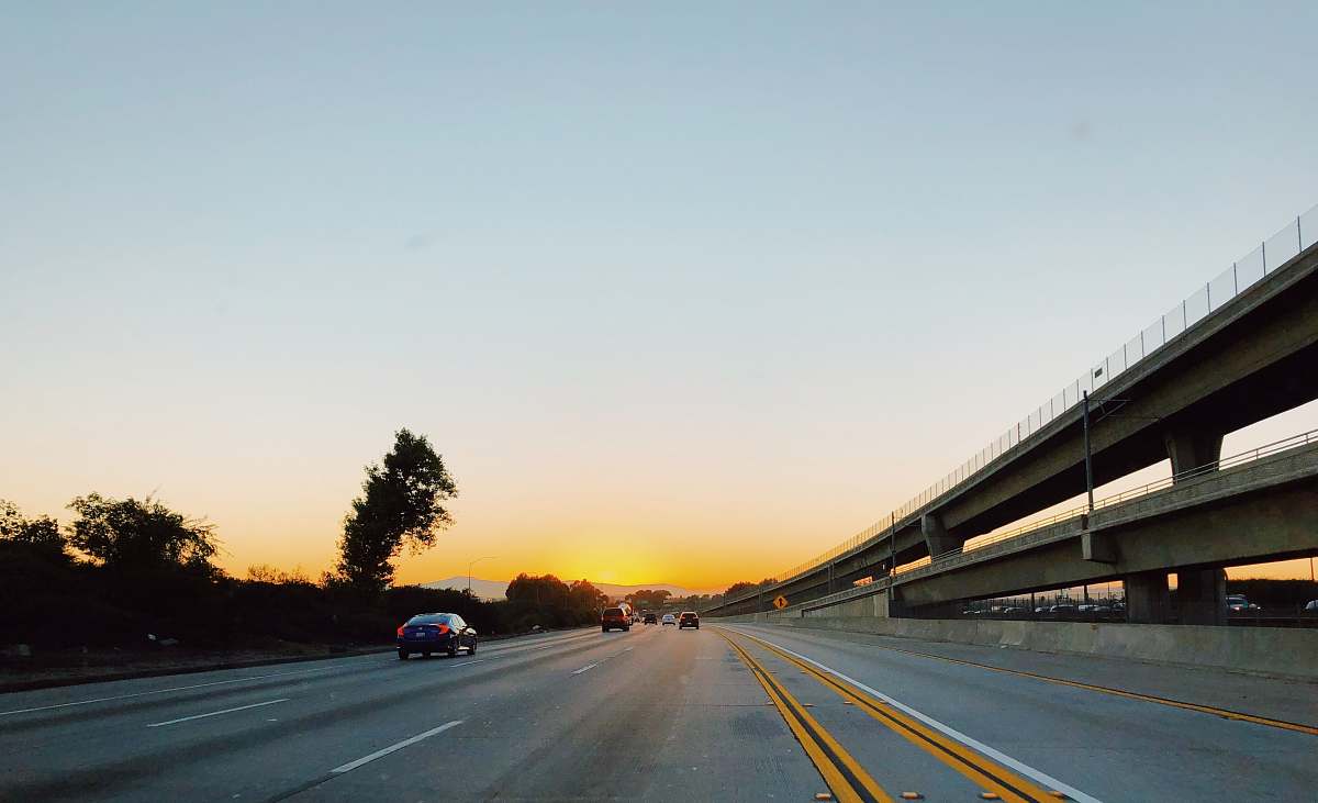 freeway vehicles travelling on road 299 w 117th st