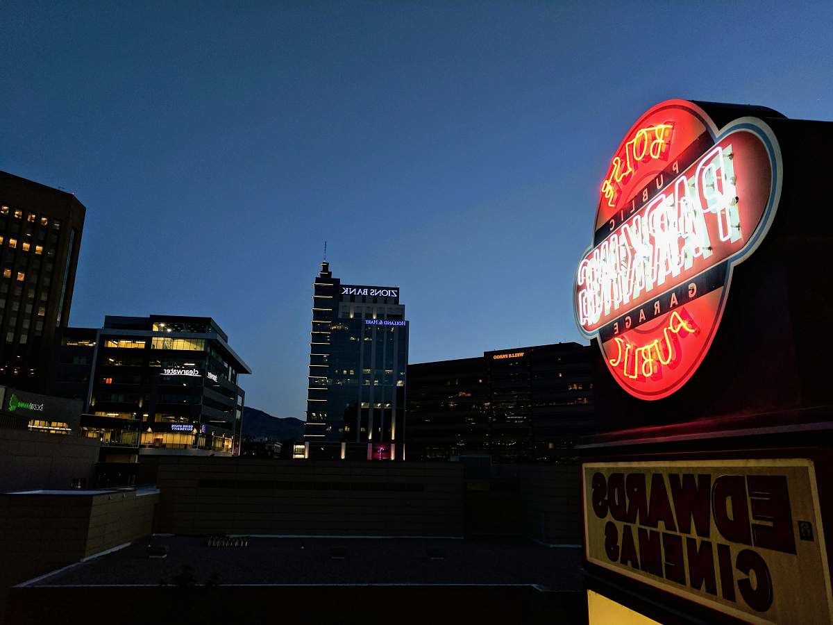 building Parking garage signage downtown