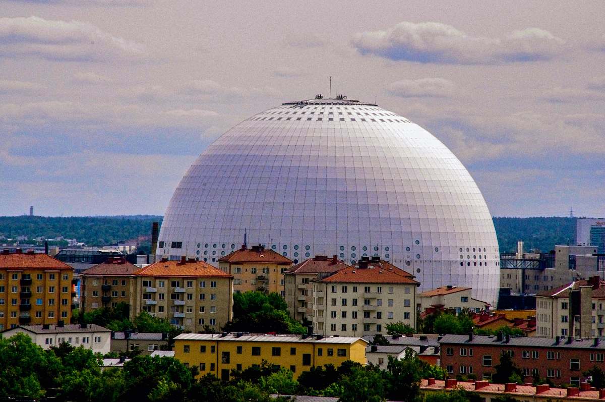 building aerial photo of temple dome