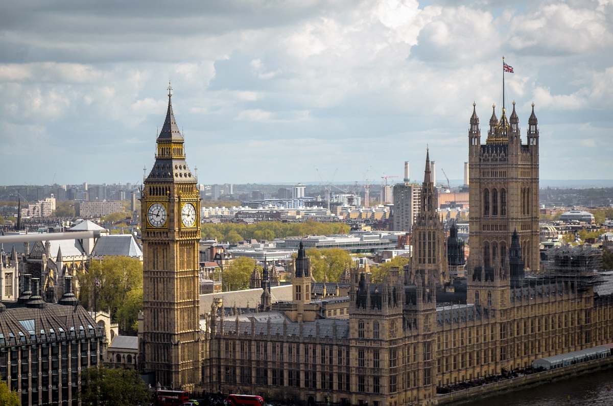 building aerial photography of Elizabeth tower tower