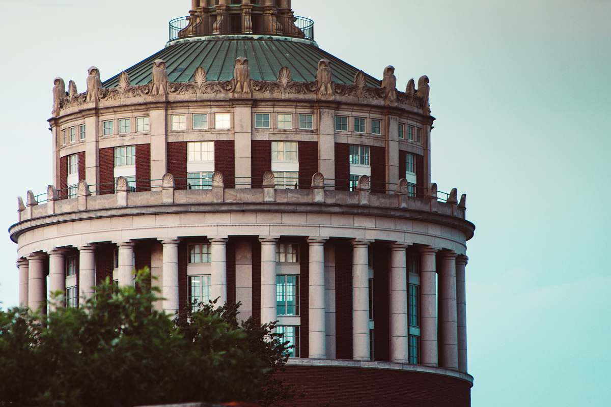building beige and green concrete building dome