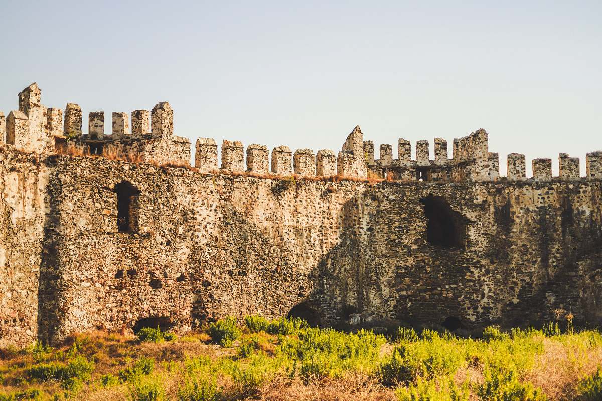 building beige concrete castle castle