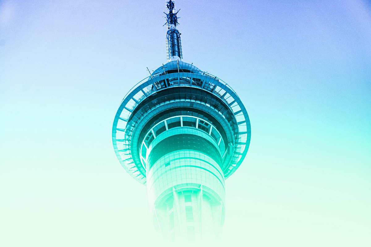 building blue tower tower