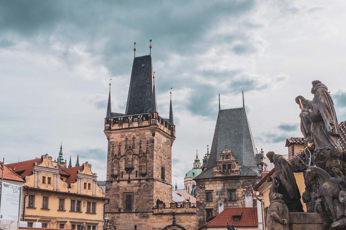 building brown brick cathedral spire