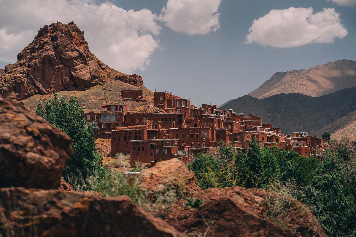 building brown rock formation housing