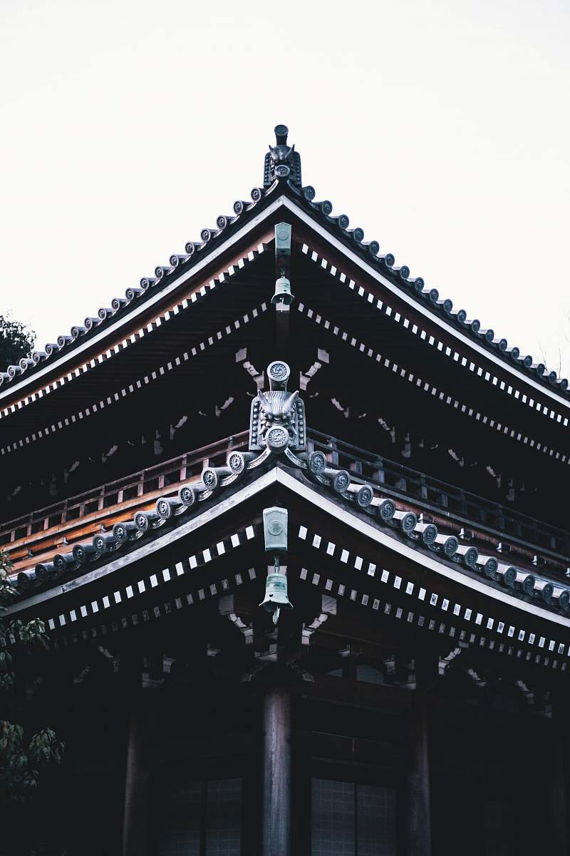 building closeup photography of orange temple pagoda