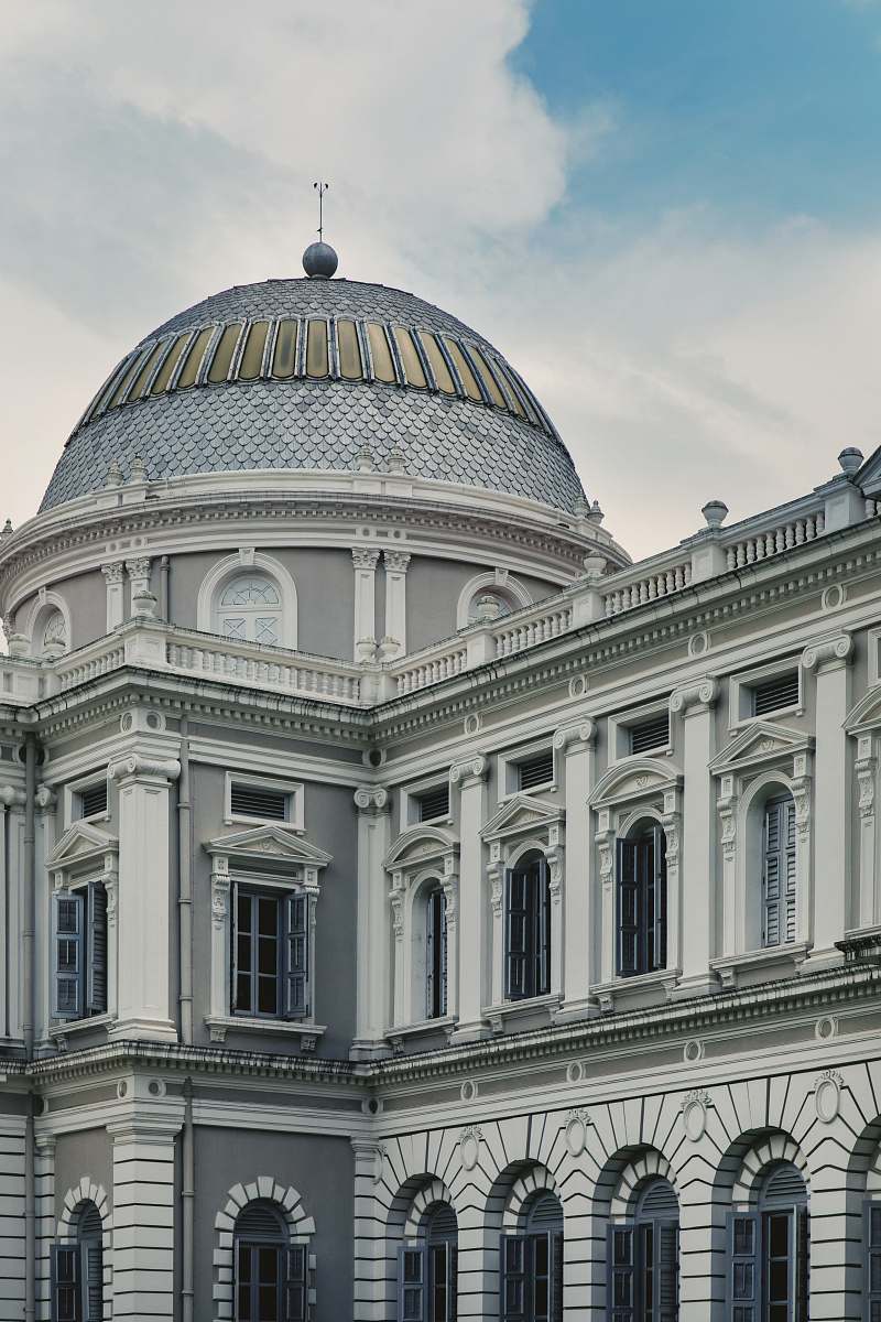 building dome building under cloudy sky dome