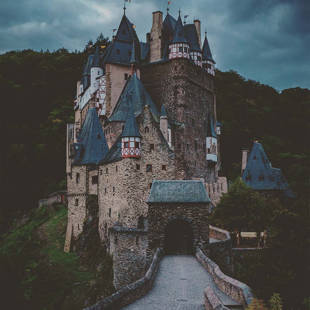 building Eltz Castle in Wierschem, Germany castle