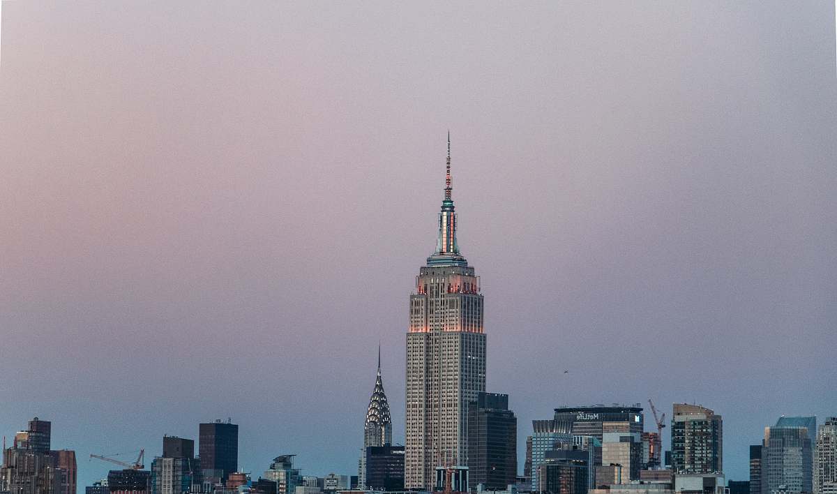 building Empire State building in New York City spire