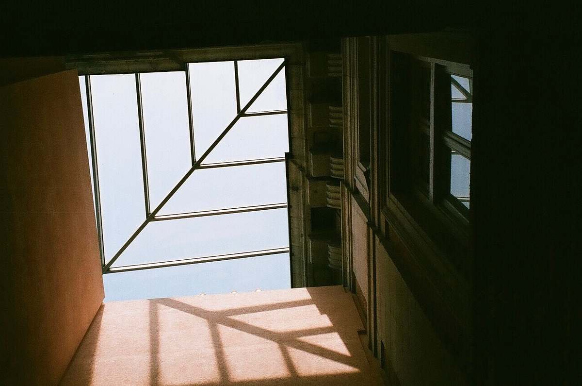 building gray and brown concrete building window