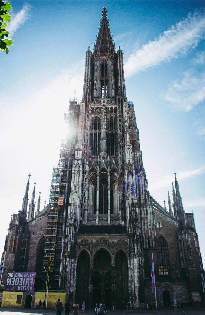 building gray building spire