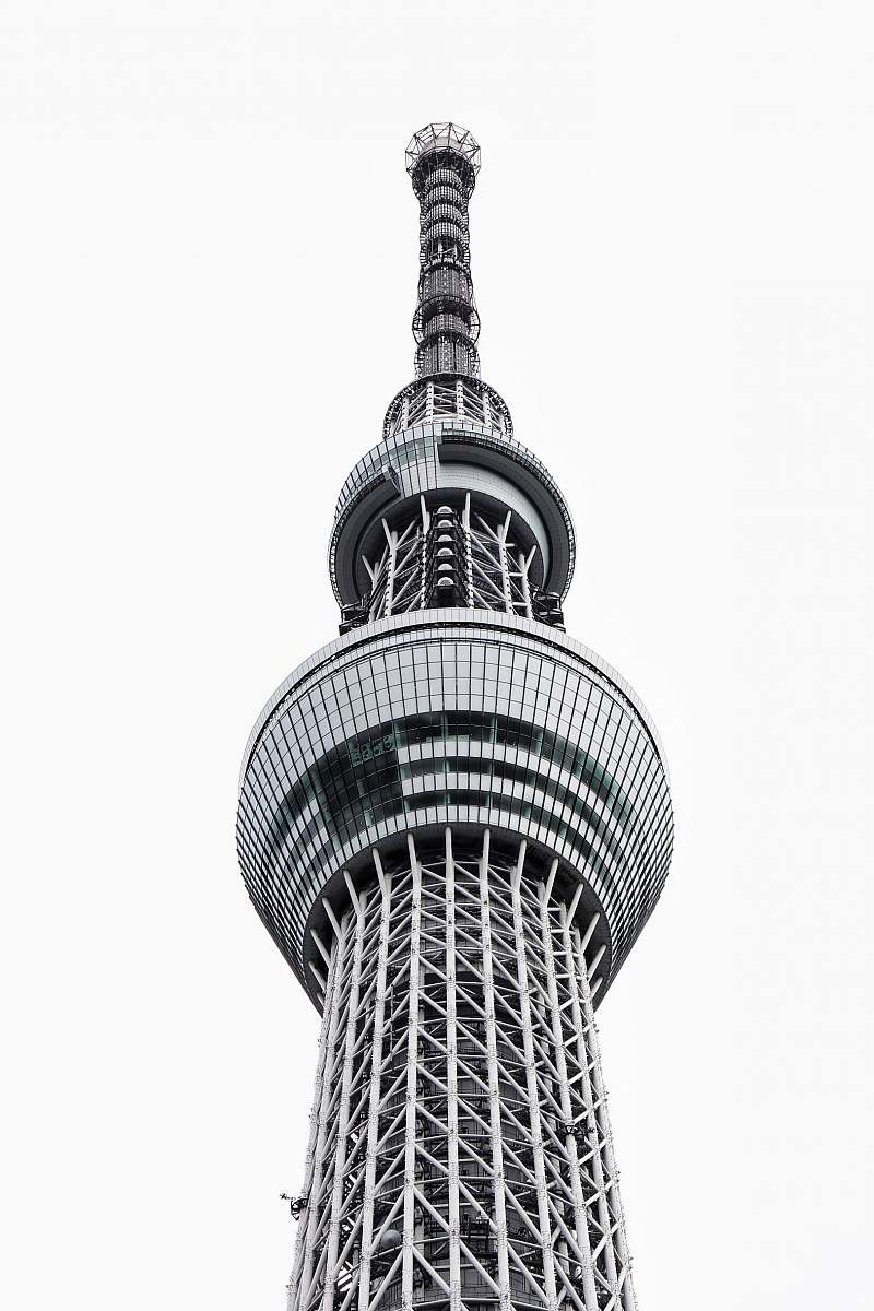 building gray metal tower tower