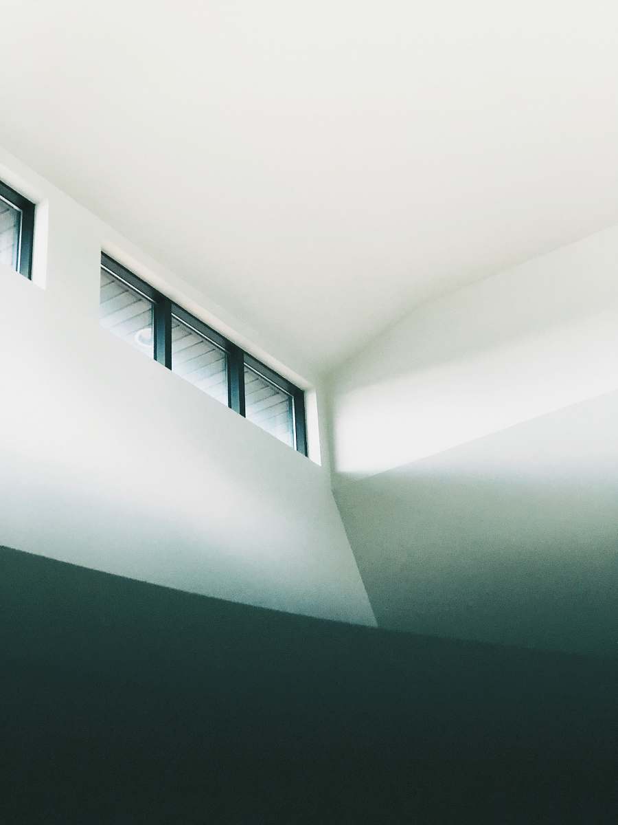 building gray painted wall window