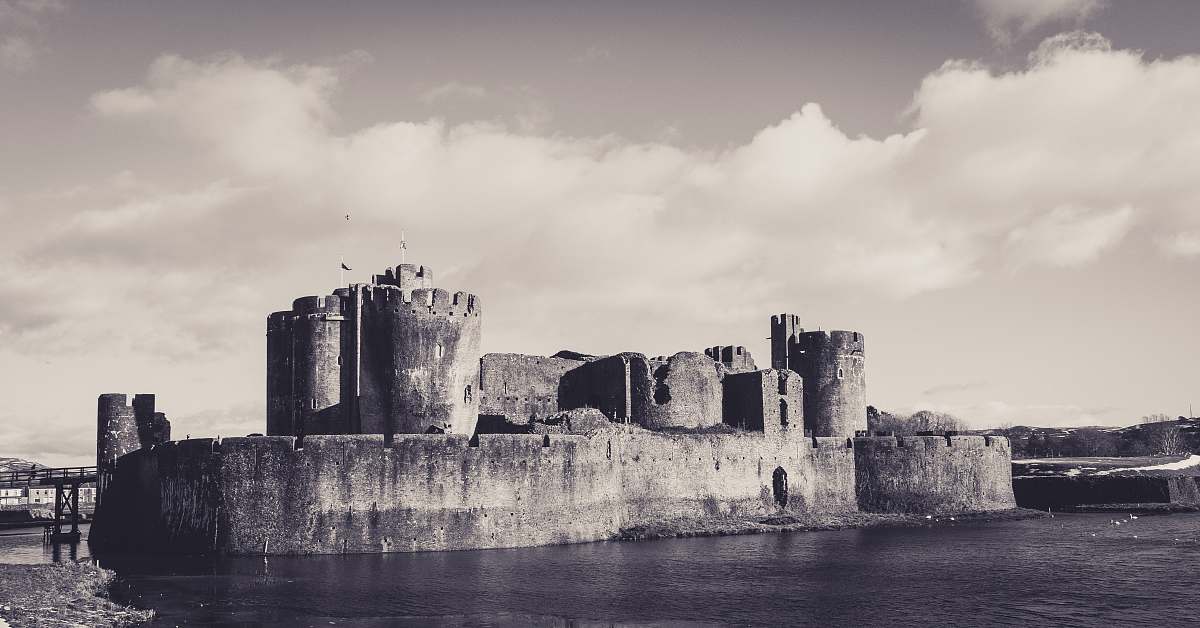 building grayscale photography of castle castle