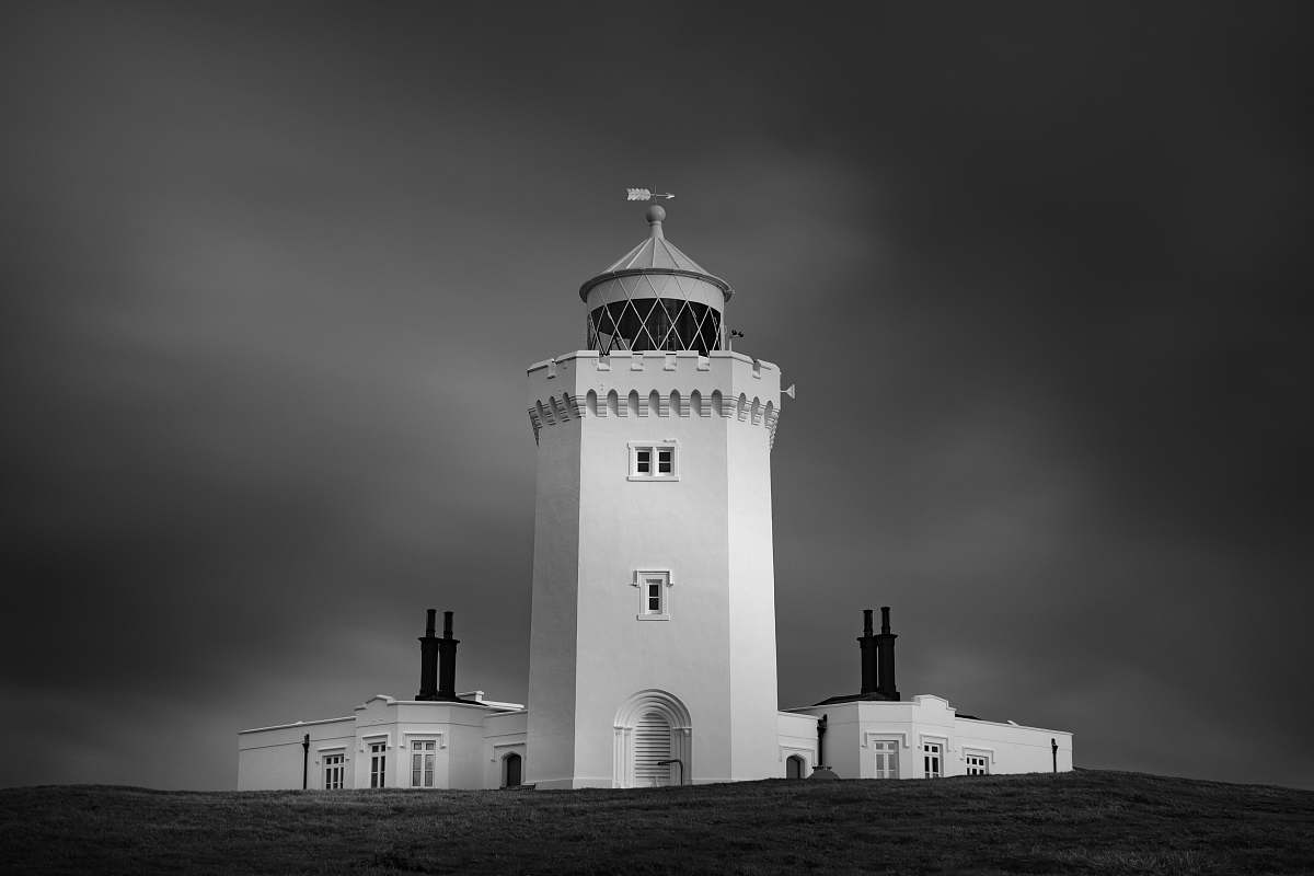 building grayscale photography of house black-and-white