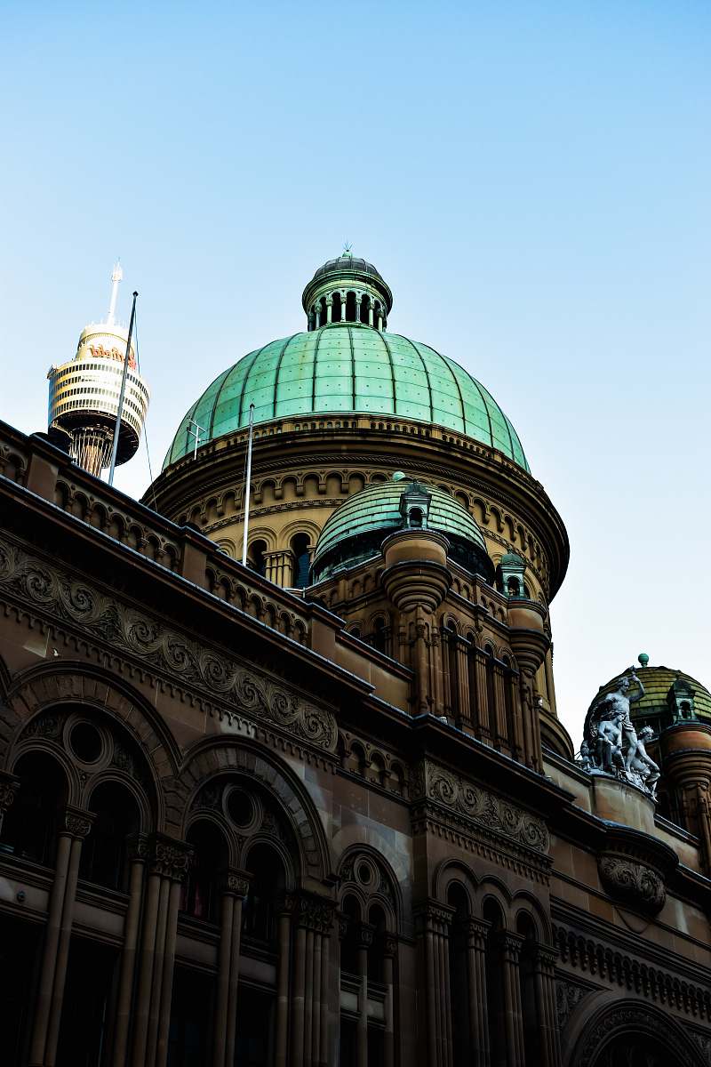 building green painted dome building dome