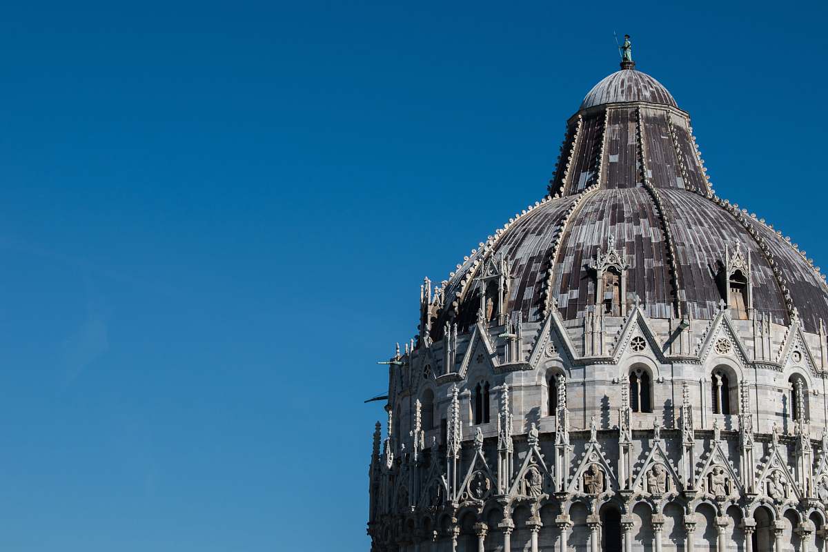 building grey concrete dome under blue calm sky dome
