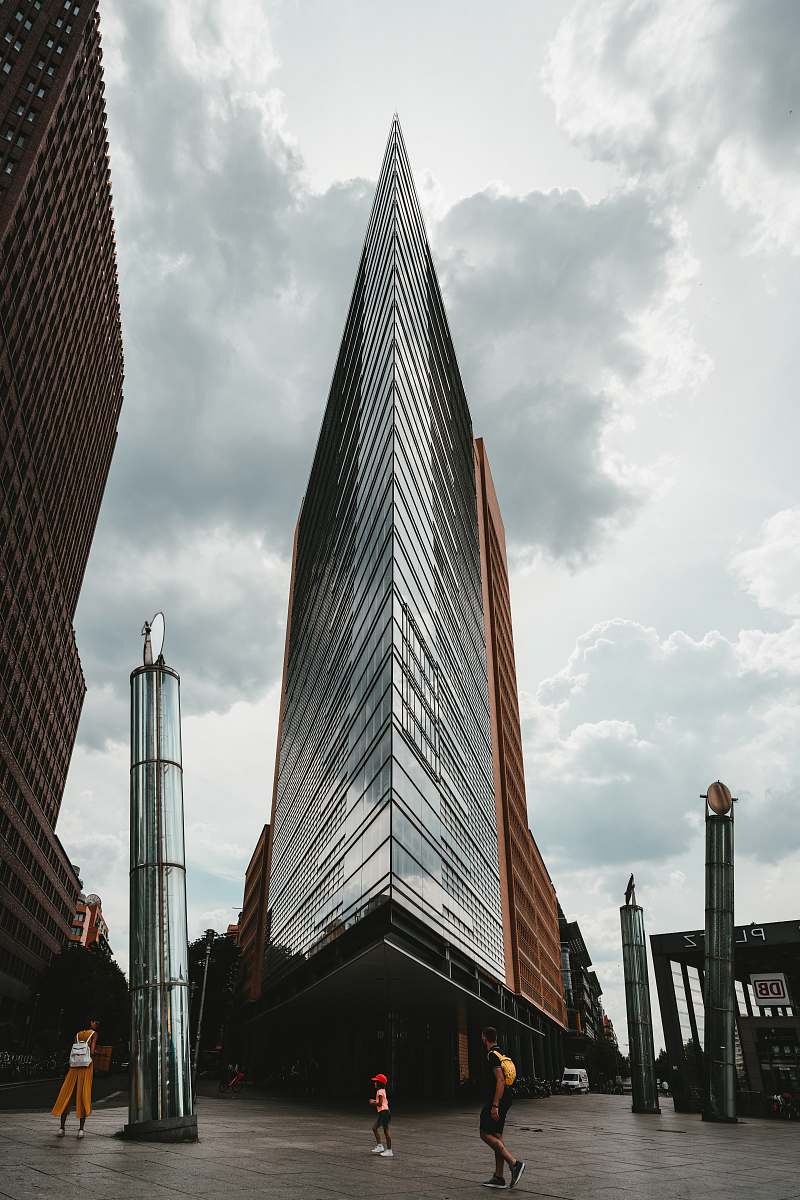 building grey high rise building spire