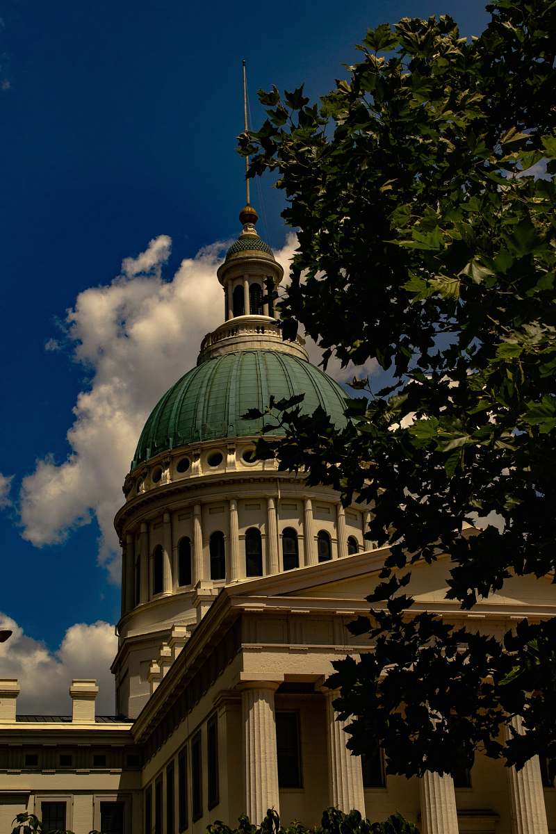 building Helsinki Cathedral in Finland under blue and white skies dome