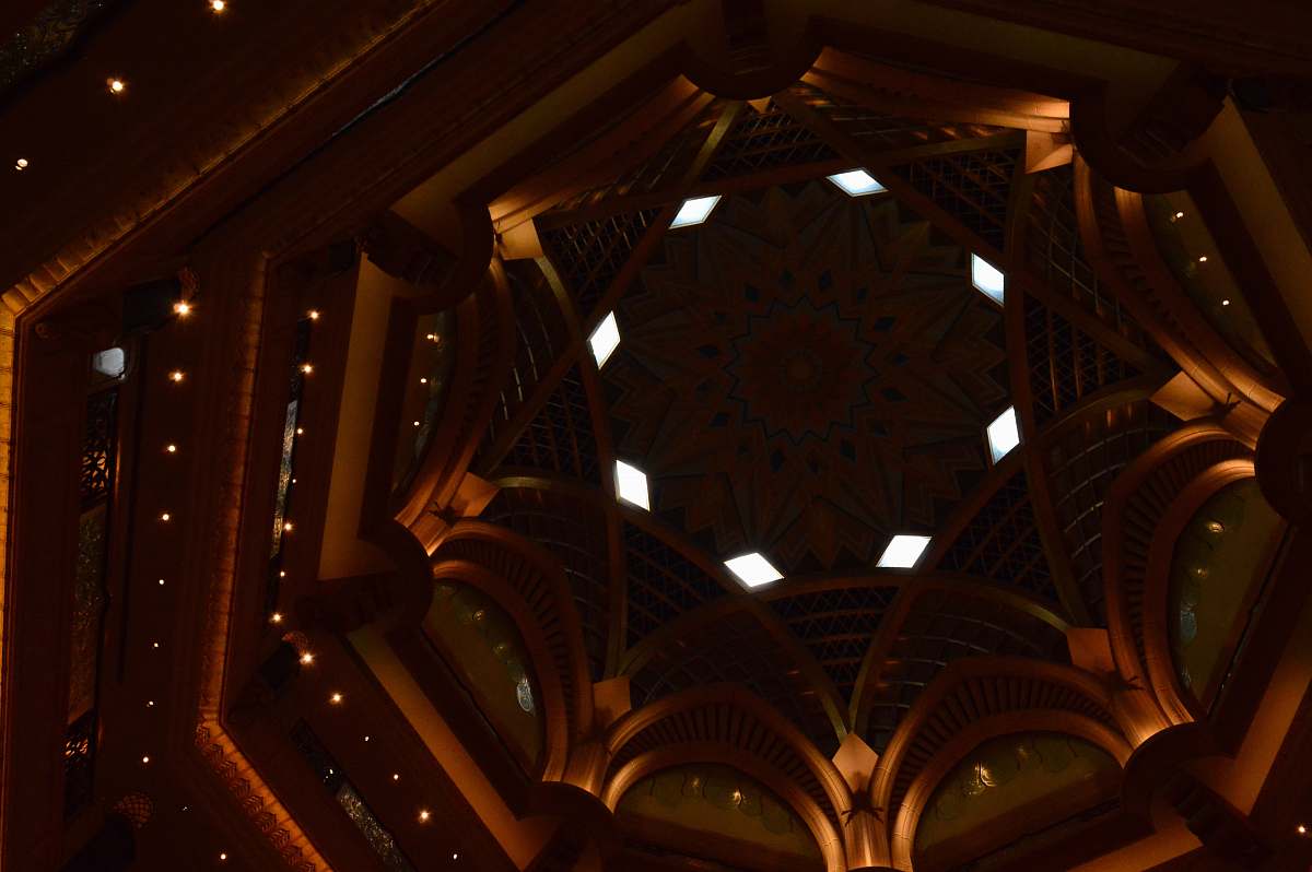 building low angle photo of lighted ceiling lighting