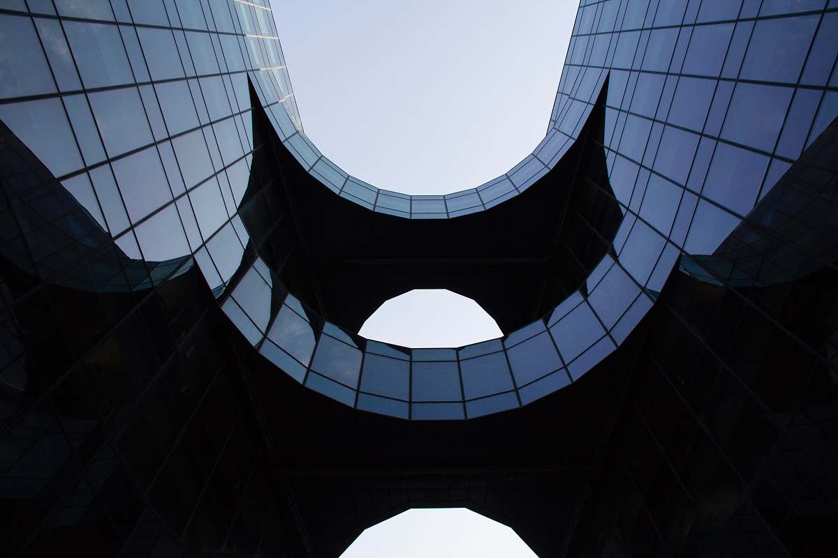 building low-angle view of building window