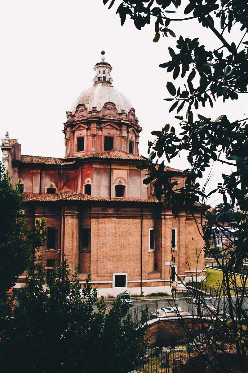 dome medieval building near trees building