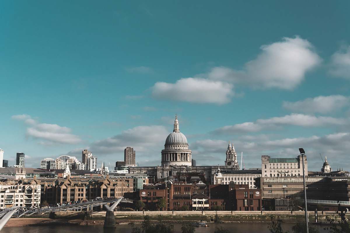 building Millennium Bridge, London during daytime dome