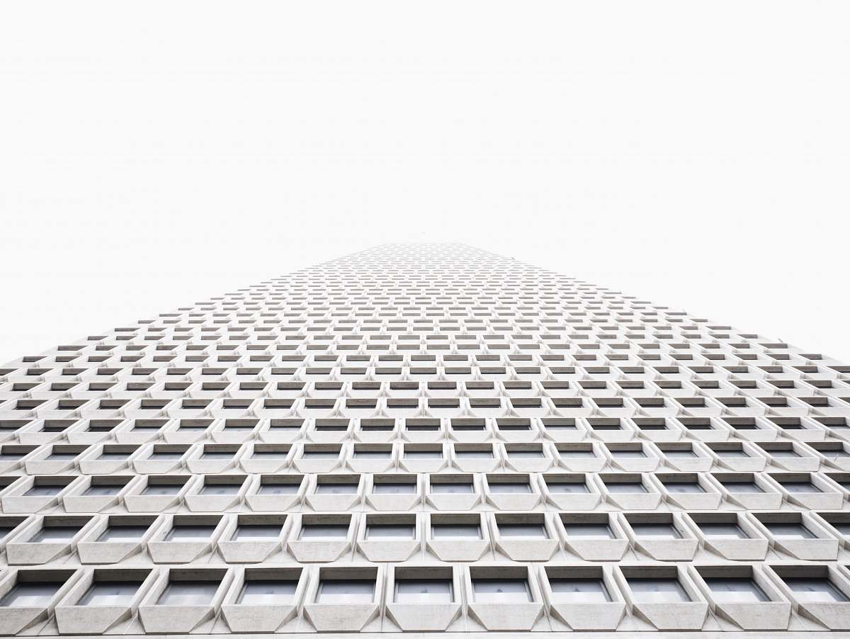 building optical illusion black-and-white