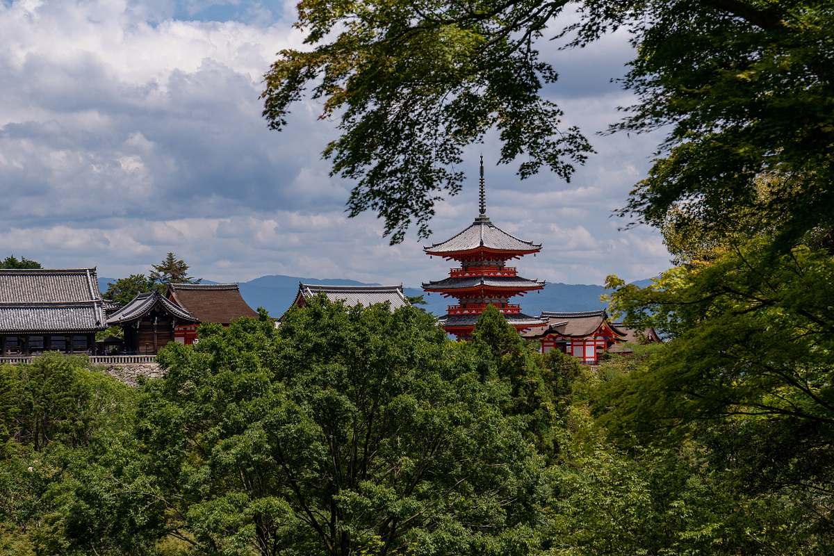 building red pagoda temple temple