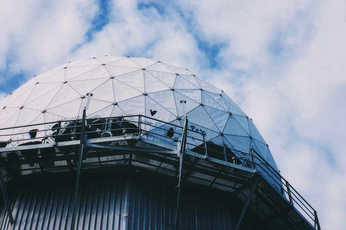 building round gray and white building dome