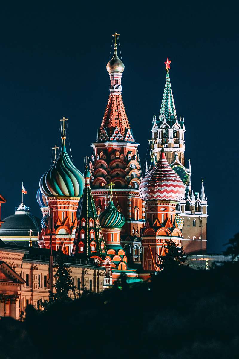 building Saint Basil Cathedral, Russia tower