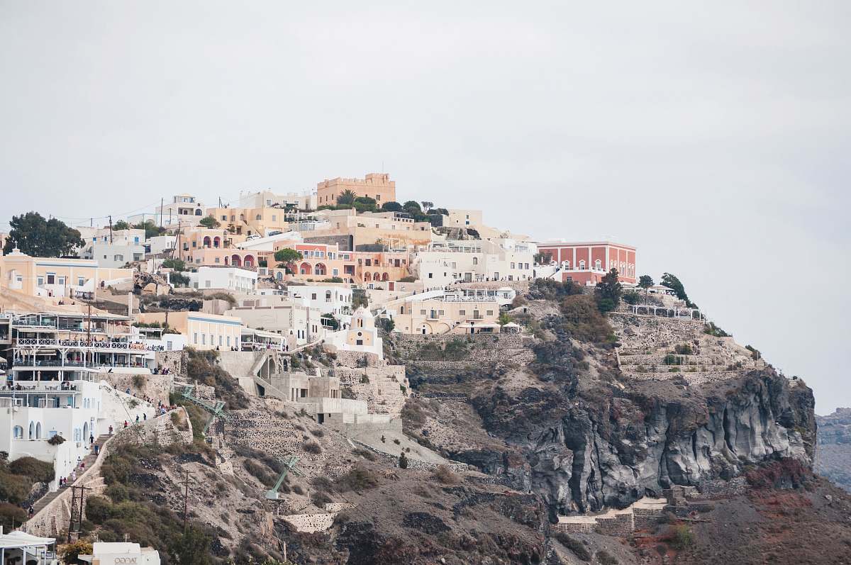building Santorini, Greece monastery